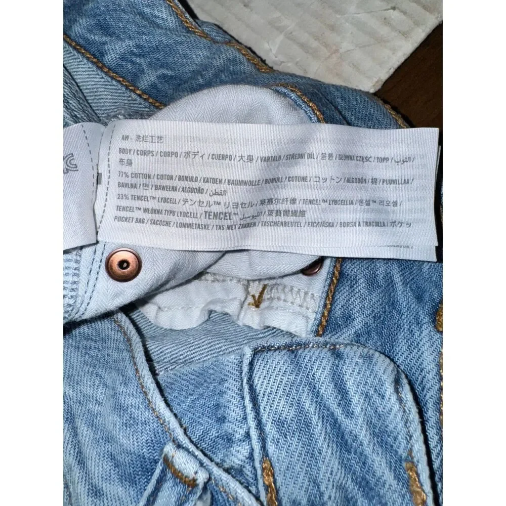 Abercrombie & Fitch The Wide Leg High Rise Jeans 26 2 Medium Wash - Picture 3 of 4